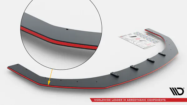 Maxton Design Street Pro Front Splitter Volkswagen Golf R Mk8 Facelift - Image 7